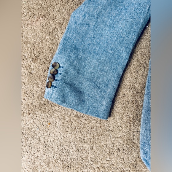Club Room Mens 100% Linen Blazer SIZE XXL (48 - 50) NEW Chambray Blue Linen - Picture 6 of 12